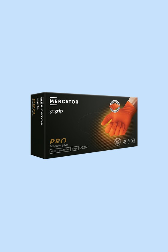 MERCATOR gogrip prémium munkavédelmi kesztyű - Nitril kesztyű - Narancs - XL