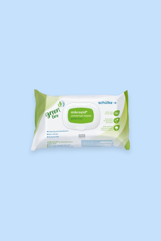 Schülke mikrozid® universal wipes green line törlőkendő - Fertőtlenítő kendő - 114 lapos