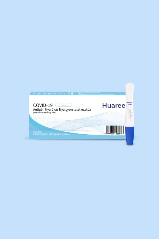 Huaree COVID-19 gyorsteszt - 1 db tesztkészlet - SARS-CoV-2 teszt - 1 db - Antigén (Ag) Nyalókás