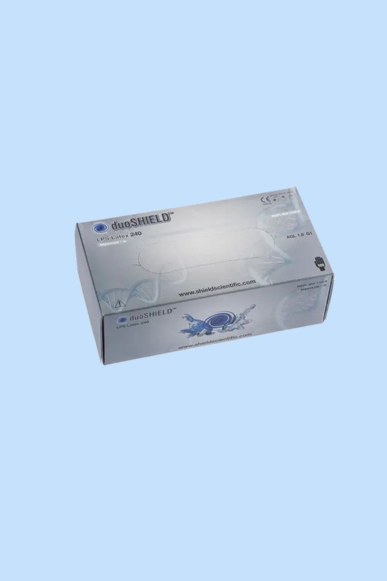 duoSHIELD LPS 240 latex, púderes orvosi vizsgálókesztyű - Latex kesztyű - 100 db - Fehér - XL