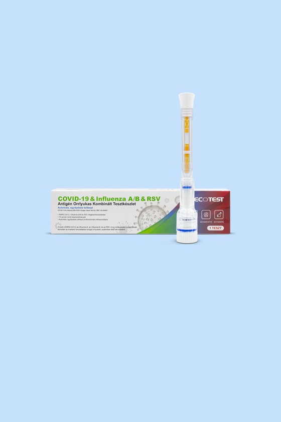ECOTEST SARS-CoV-2  készlet - SARS-CoV-2 teszt lejárati idővel - 1 db - Covid 19 + Influenza A + Influenza B + RSV Orrlyukas - 2025-11-30