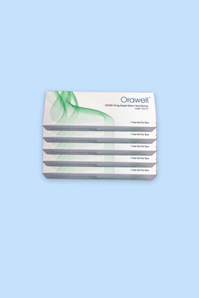 Well Biotech Orawell COVID-19 antigén, nyalókás, egylépéses gyorsteszt – 5 x 1 db tesztkészlet (nyálból) - 5 x 1 db