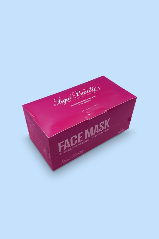 Legal Beauty 4 rétegű egészségügyi arcmaszk - 4 rétegű arcmaszk - 50 db - Rózsaszín - Felnőtt