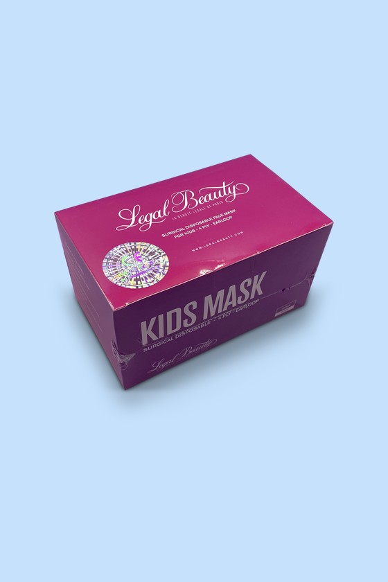 Legal Beauty 4 rétegű egészségügyi arcmaszk - 4 rétegű arcmaszk - 50 db - Rózsaszín - Gyermek