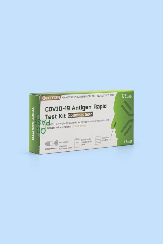 Hopegen COVID-19 gyorsteszt - 1 db tesztkészlet - SARS-CoV-2 teszt lejárati idővel - 1 db - Antigén (Ag) Orrlyukpálcás - 2024-02-28