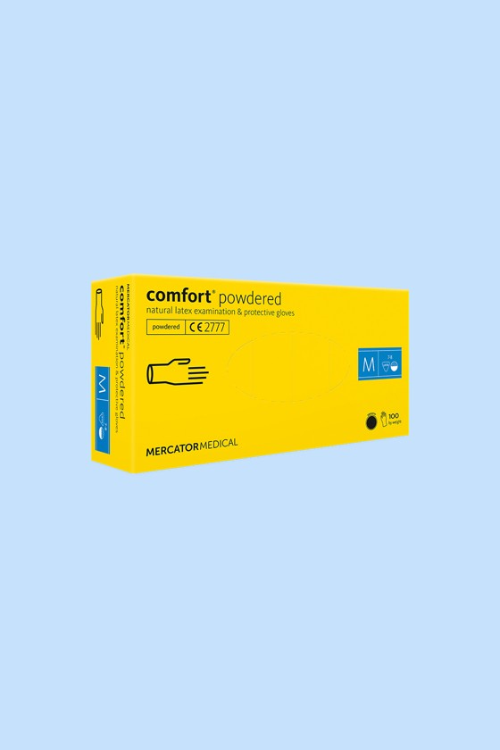 Mercator comfort® powdered latex kesztyű - Latex kesztyű - Fehér - XL