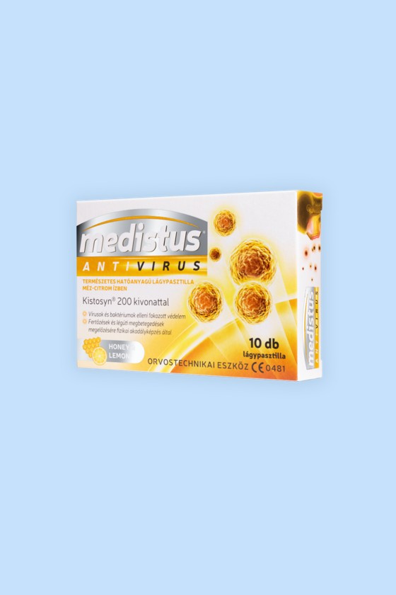 Medistus Antivirus lágypasztilla 10 szemes - Antivírus - Mézes-citromos - 1 doboz