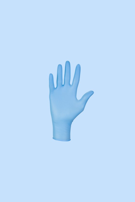 Mercator nitrylex® orvosi púdermentes nitril kesztyű - Nitril kesztyű - Kék - L