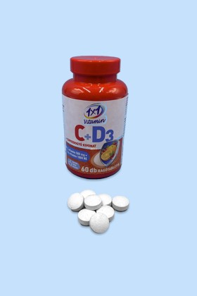 1×1 Vitamin 500 mg C-vitamin + 1000 NE D3 rágótabletta csipkebogyóval - 1 db