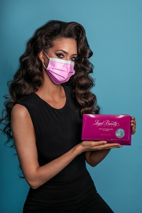 Legal Beauty 4 rétegű egészségügyi arcmaszk - rózsaszín - 50 db - Felnőtt