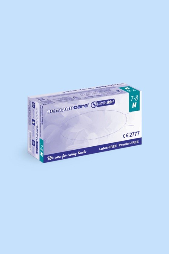 Sempercare Skin2 nitril kesztyű - Nitril kesztyű - 200/180 db - Kék - XS