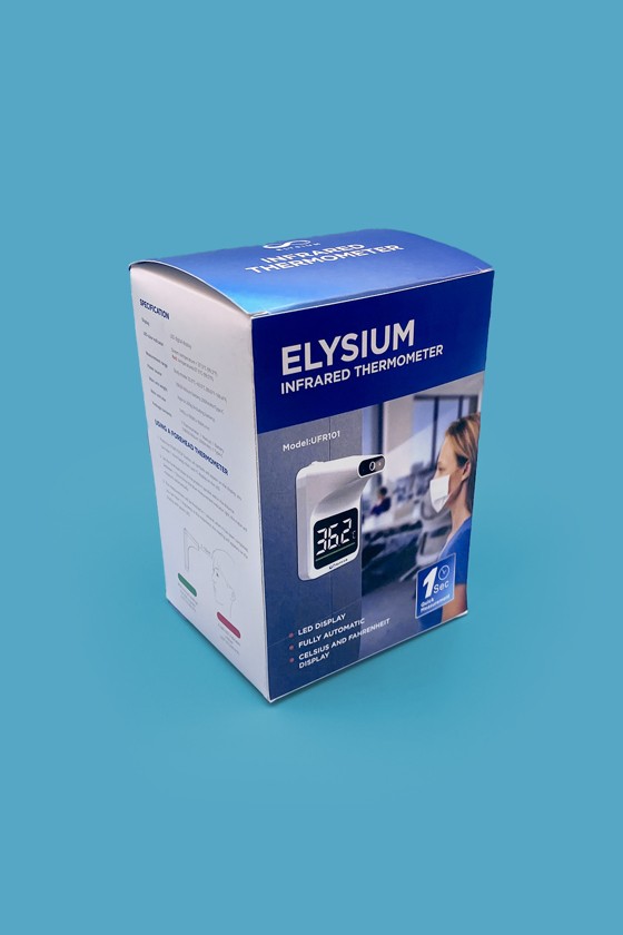 Elysium fali lázmérő - Fali lázmérő - Fehér állvánnyal - 1 db - Fehér