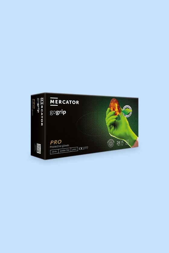 MERCATOR gogrip prémium munkavédelmi kesztyű - Nitril kesztyű - Zöld - XL